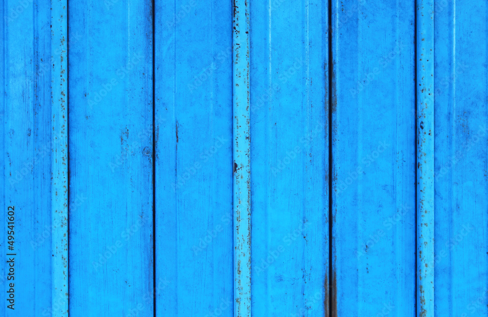 Naklejka premium Blue steel wall