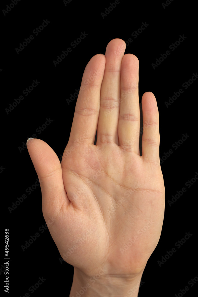 hand on a black background hand on a black background