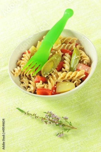 pasta with stewed vegetables