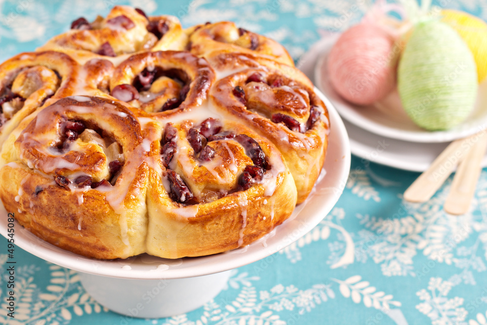 Sweet rolls with dried fruits for Easter Sweet rolls with dried fruits for Easter