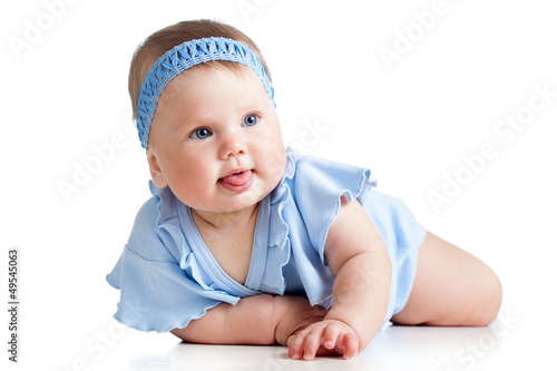 pretty baby girl isolated o...