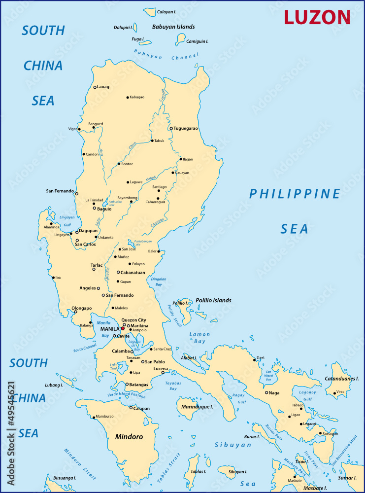 Philippine map luzon