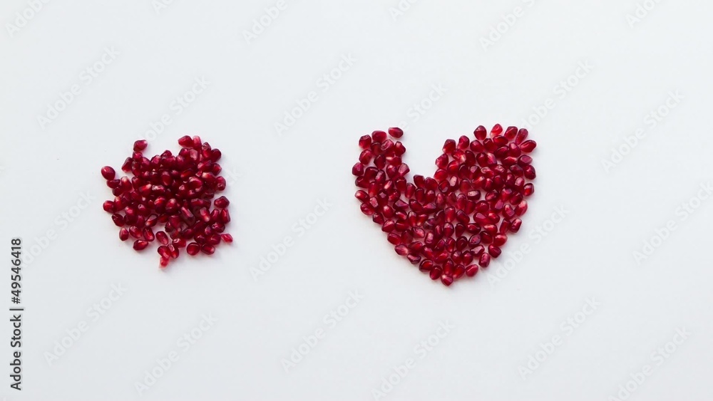 Time Lapse. Pomegranate heart. Time Lapse. Pomegranate heart.