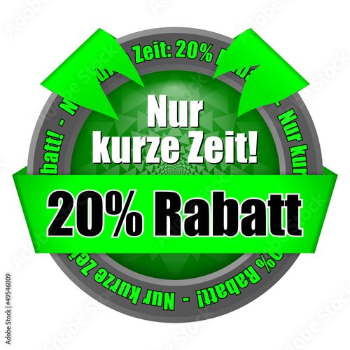 button 20% rabatt nur kurze zeit 1
