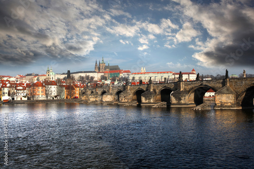 Photography Prague with famous Charles Bridge in Czech Republic