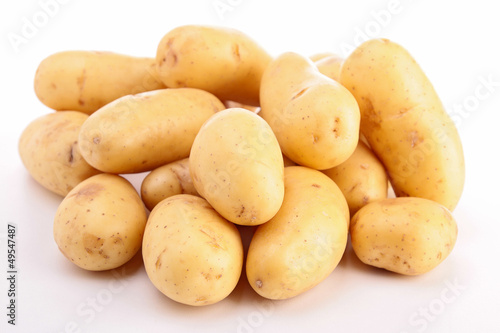 isolated raw potato