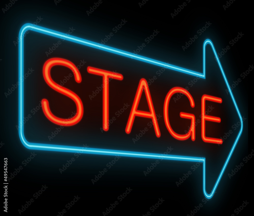 Stage sign.