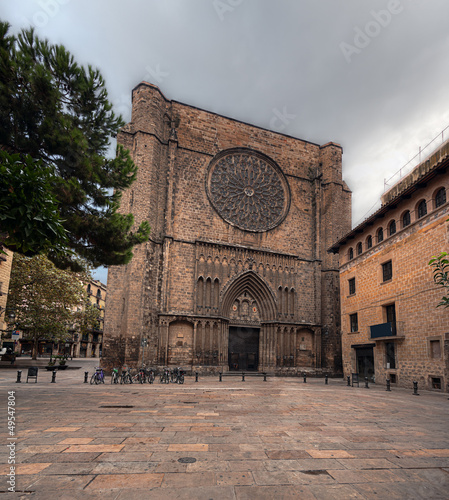 Canvas Print Santa Maria del Pi (St.Mary of the Pine Tree), Barcelona