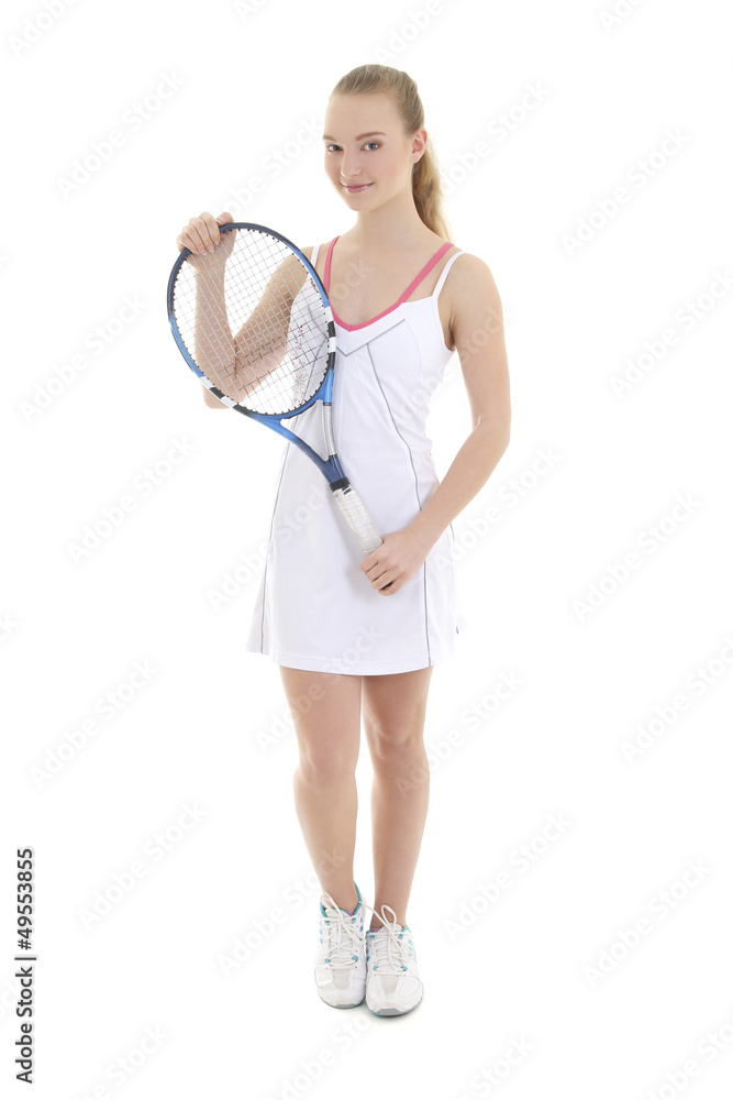 tennis player in short white dress tennis player in short white dress