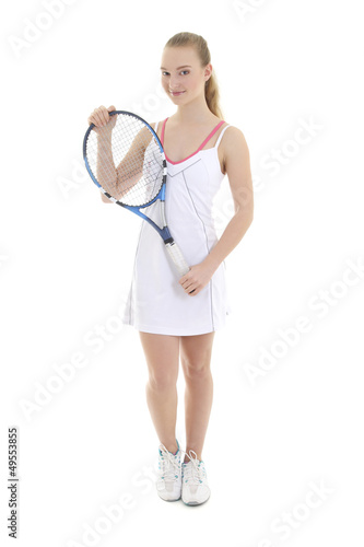 tennis player in short white dress © Di Studio