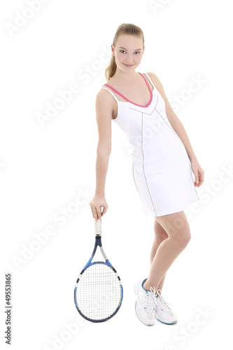 young sporty woman with tennis racket © Di Studio