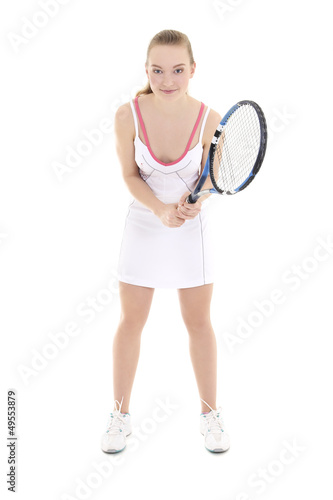 young beautiful female tennis player with racket © Di Studio