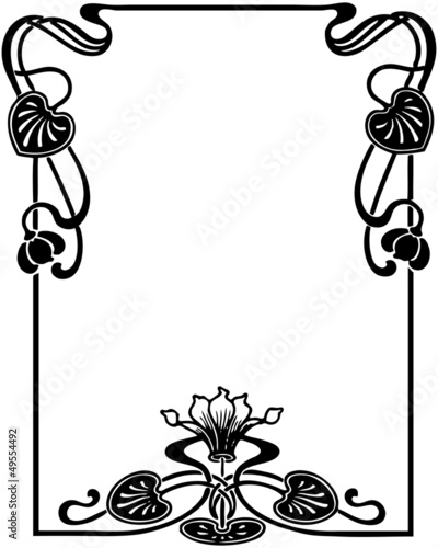 Floral Art Nouveau Frame