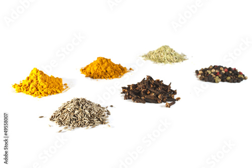 spices a hill on a white background
