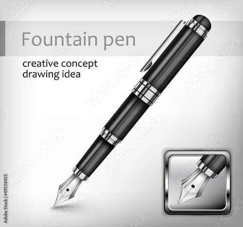 Fountain pen, creative concept