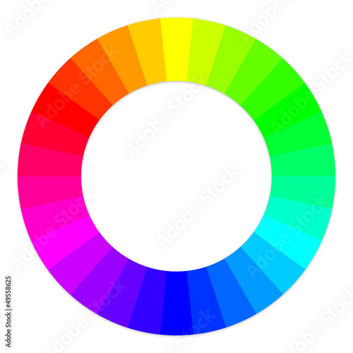 RGB color wheel with separate colors