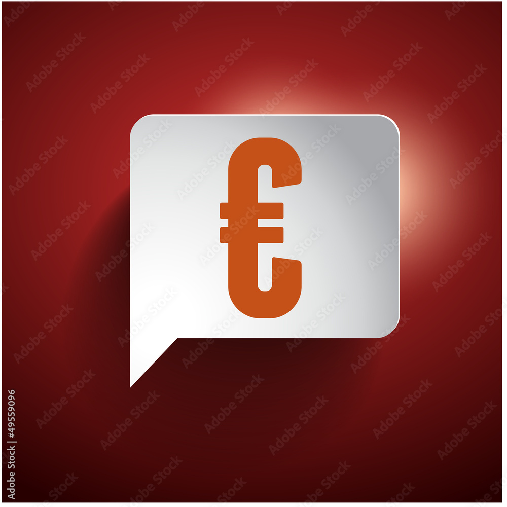 Obraz premium Euro sign symbol speech bubble