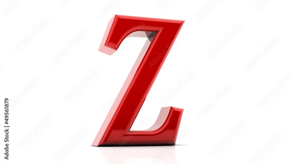 3d rendering of the letter Z 3d rendering of the letter Z