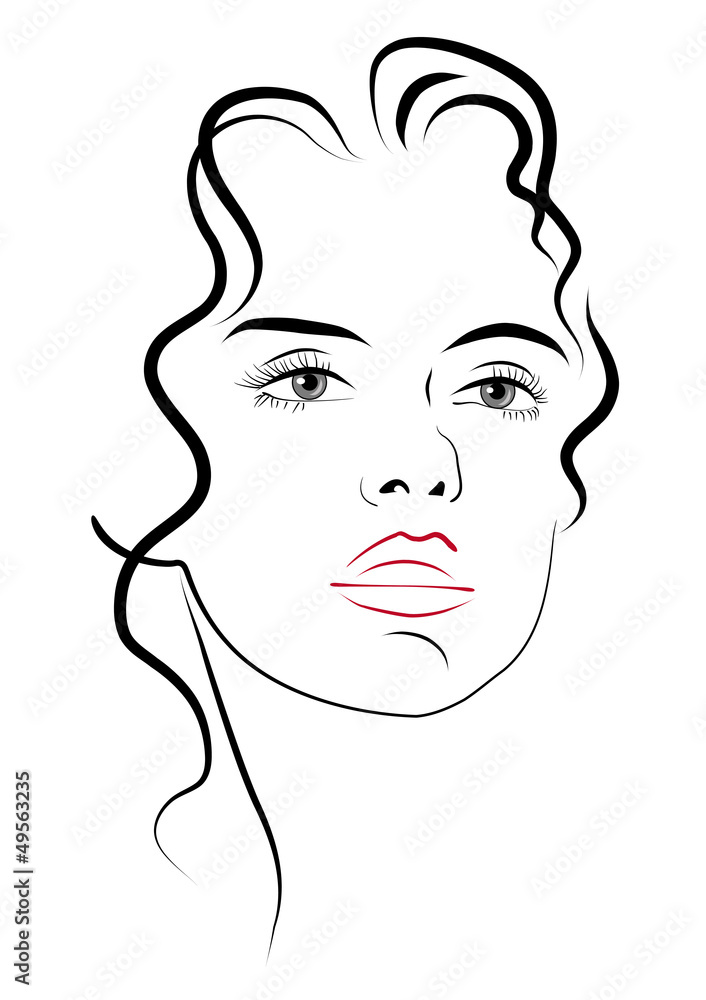 young woman's face