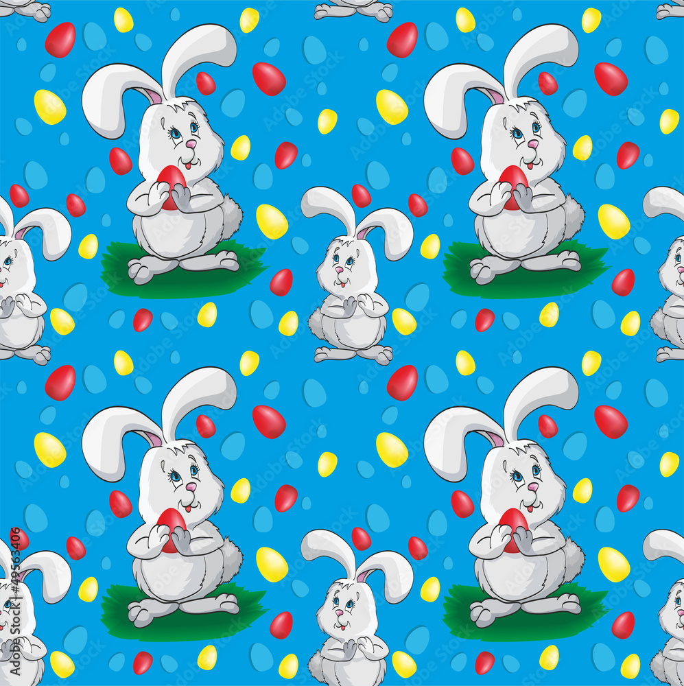 pattern with Easter bunny pattern with Easter bunny