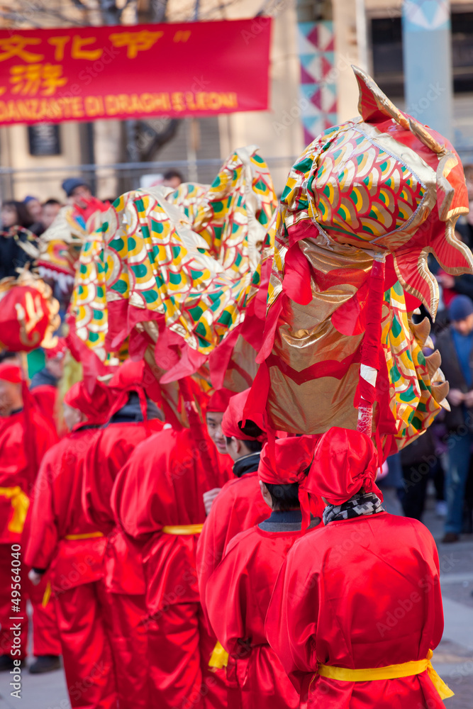 Chinese New Year parade in Milan