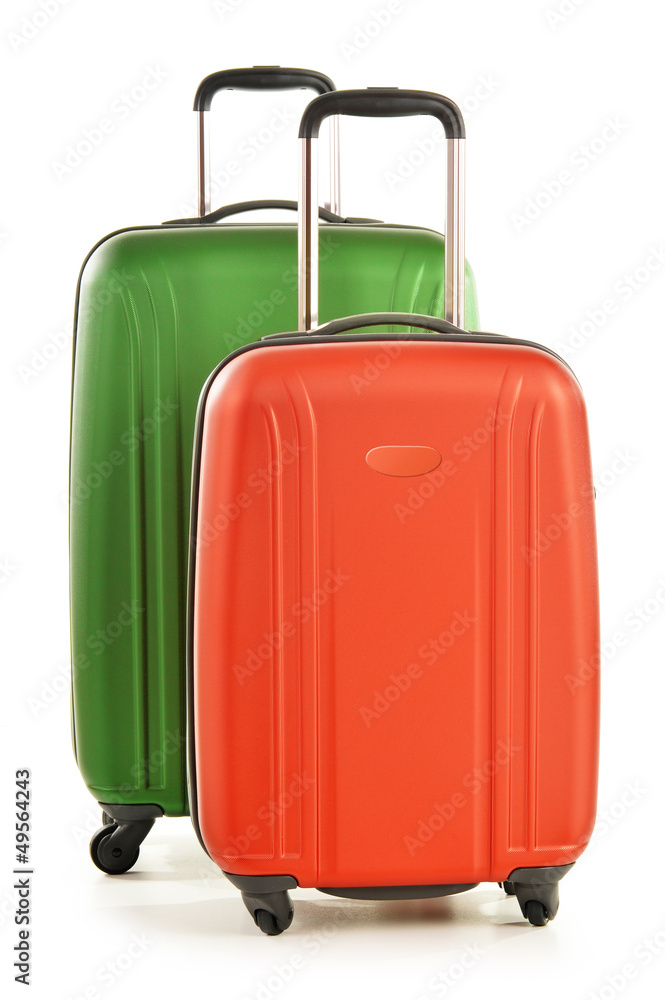 Luggage consisting of large suitcases isolated on white Luggage consisting of large suitcases isolated on white