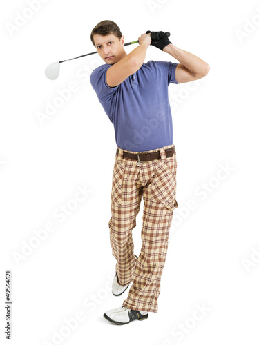 Swinging a golf club