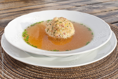 Italian Speck Knodel in Broth