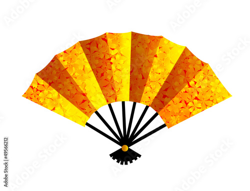 扇子　扇　桜　金