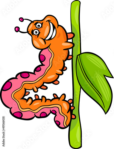 Fototapeta Naklejka Na Ścianę i Meble -  caterpillar insect cartoon illustration