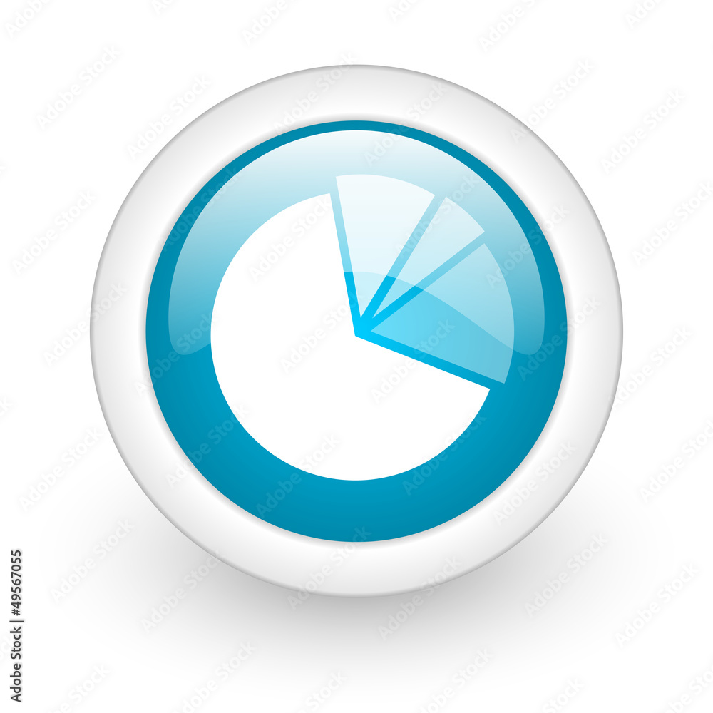 diagram blue circle glossy web icon on white background diagram blue circle glossy web icon on white background
