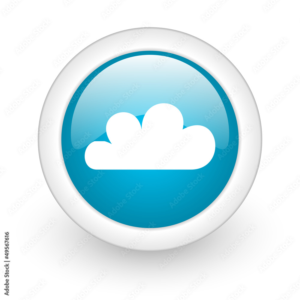 weather forecast blue circle glossy web icon on white background weather forecast blue circle glossy web icon on white background