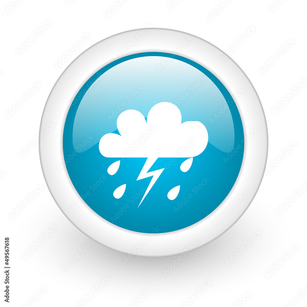weather forecast blue circle glossy web icon on white background weather forecast blue circle glossy web icon on white background