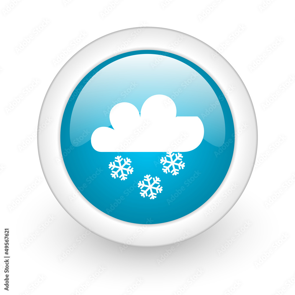 weather forecast blue circle glossy web icon on white background weather forecast blue circle glossy web icon on white background