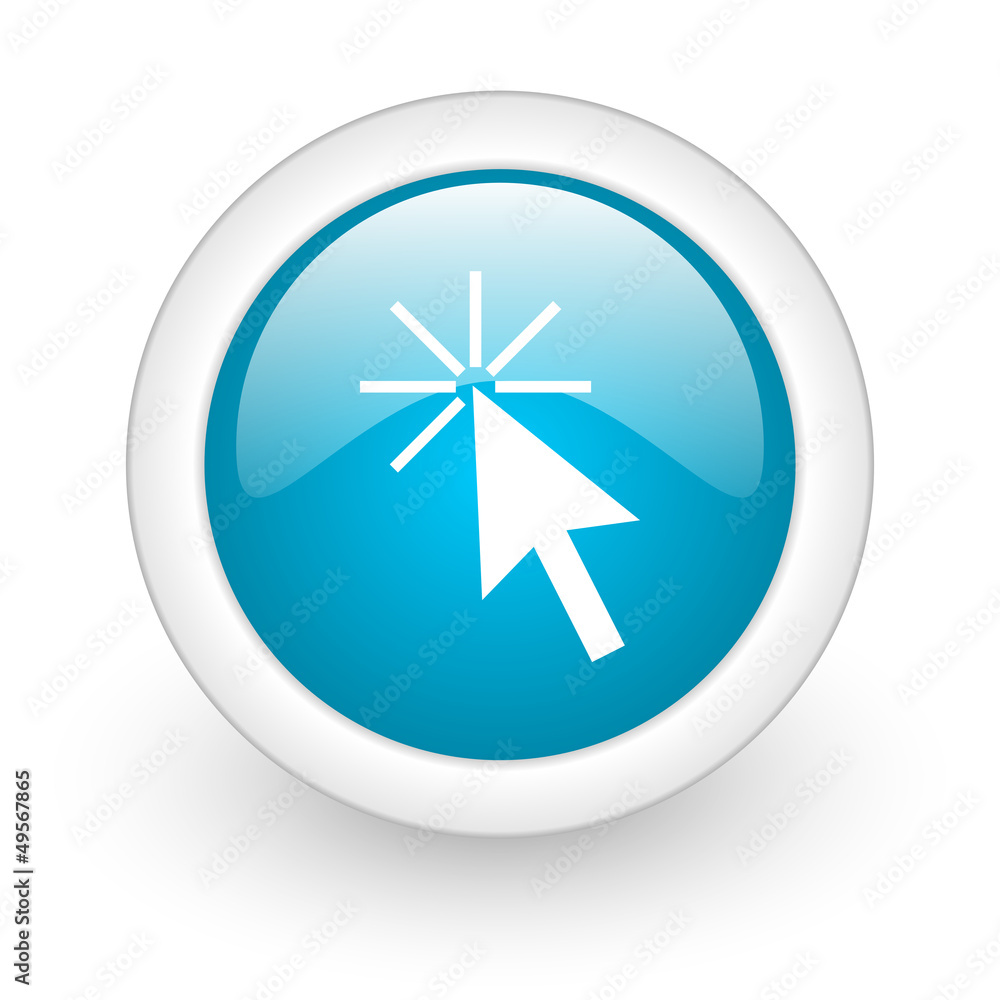 click here blue circle glossy web icon on white background click here blue circle glossy web icon on white background