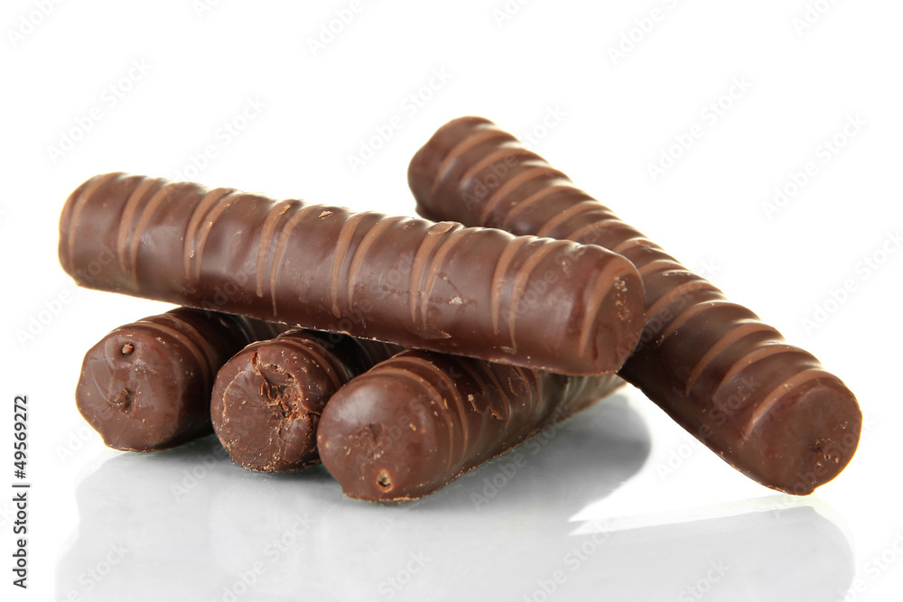 Chocolate sweets isolated on white Chocolate sweets isolated on white