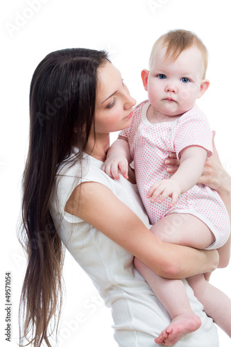 cute mother with baby girl