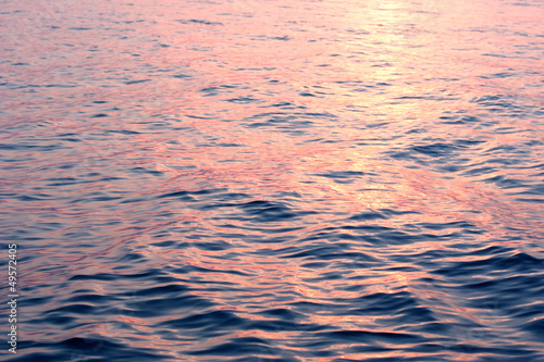 Water background on sunset