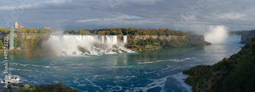 panoramic view on Niagara falls from Canada side
