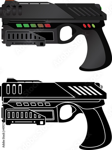 futuristic pistol