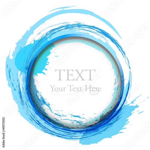 Abstract painting design element #2. Blue