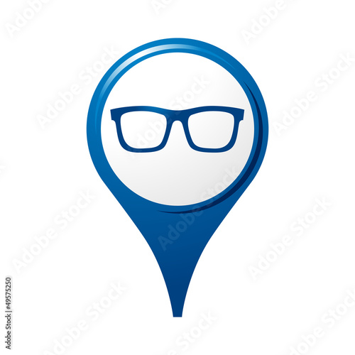 icône opticien, logo, pictogramme, repère carte