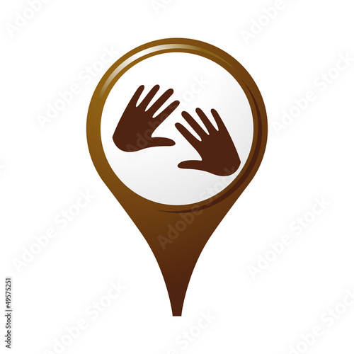 icône kiné, logo, pictogramme, repère carte