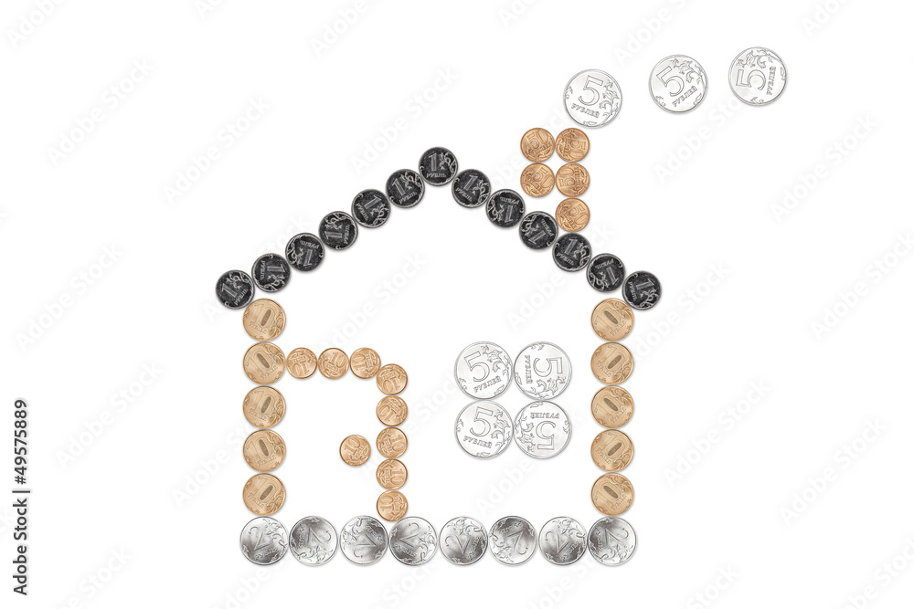 House made of coins House made of coins