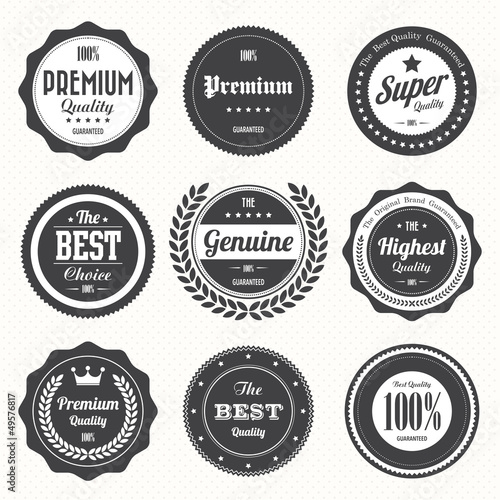 Set of retro vintage badges and labels