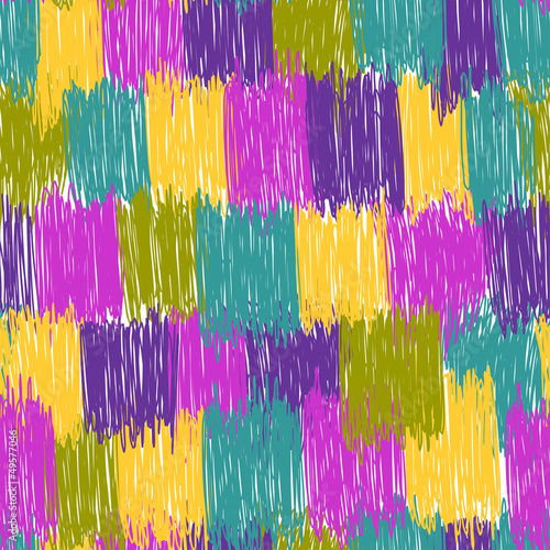 Motley scribbles seamless pattern