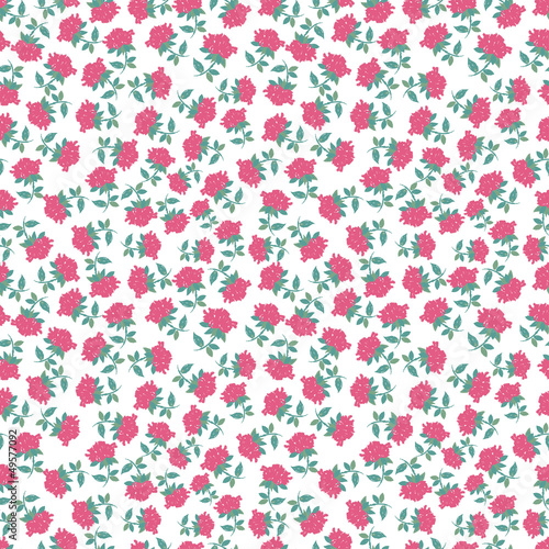 Small pretty roses seamless pattern