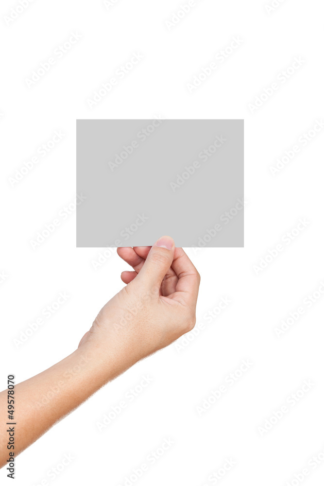 Obraz premium man hand holdding the empty card