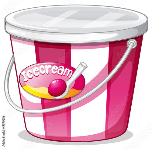 An ice cream bucket