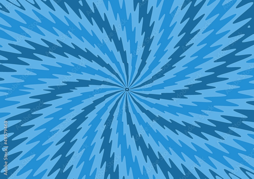 Fototapeta premium Blue Zigzag starburst